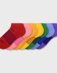 Cotton Low-cut Bright Color Block Socks Bundle